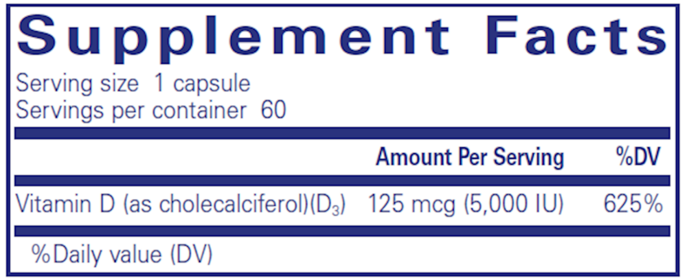 Vitamin D3 125mcg (5,000IU)